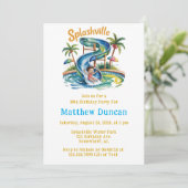 スプラッシュビルウォータースライドボーイバースデーパーティー 招待状 (スタンド正面)