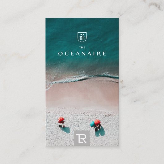 スプラッシュビーチシーンビジネスカードロゴQRCODE 名刺 (正面)