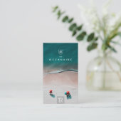 スプラッシュビーチシーンビジネスカードロゴQRCODE 名刺 (スタンド正面)