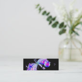 スプラッシュフラクタルアートブラック スキニー名刺 (スタンド正面)