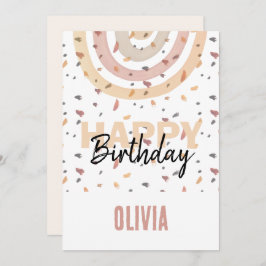 スプラッシュフレーク水彩のかわいい虹 カード