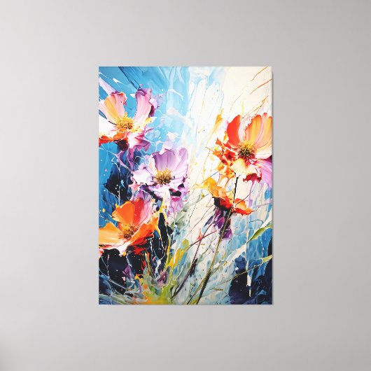 スプラッシュフローラアート キャンバスプリント (正面)