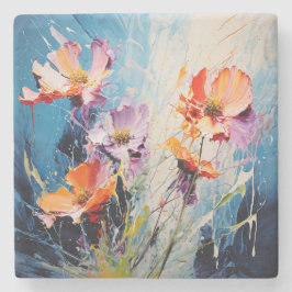 スプラッシュフローラアート ストーンコースター