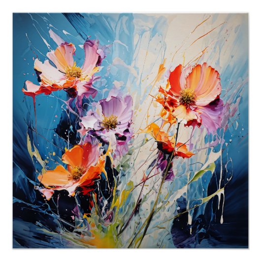 スプラッシュフローラアート ポスター (正面)