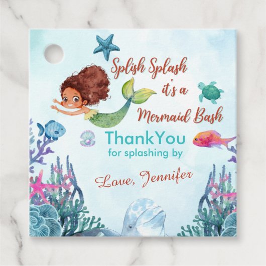 スプラッシュブラウンのマーメイドバッシュありがとう フェイバータグ (正面)