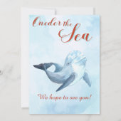 スプラッシュブラウンマーメイドバッシュガール1st誕生日 招待状 (裏面)