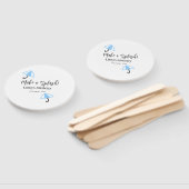 スプラッシュブルーの傘の夏のプールの誕生日p ハンドファン (組立なし)