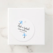 スプラッシュブルーの傘の夏のプールの誕生日p フェイバータグ (インサイチュ)