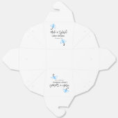 スプラッシュブルーの傘の夏のプールの誕生日p フェイバーボックス (見開き)