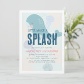 スプラッシュブルークジラ誕生日を作ろう 招待状 (スタンド正面)