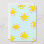 スプラッシュブルービーチサマーボーイベビーシャワー 招待状 (裏面)