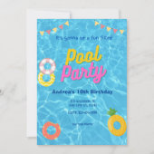 スプラッシュプールパーティの招待状カード 招待状 (正面)