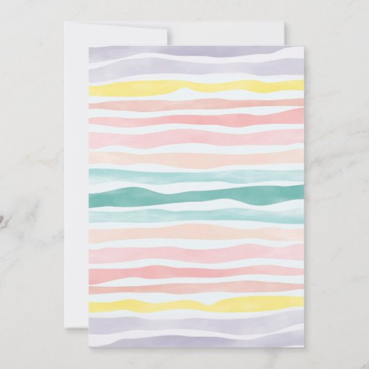 スプラッシュプールパーティーガール誕生日招待状 招待状 (裏面)