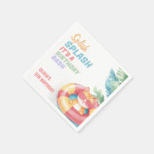 スプラッシュプールパーティーガール誕生日 スタンダードカクテルナプキン (角)