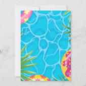 スプラッシュプールパーティーサマースイミングウォーター誕生日 招待状 (裏面)