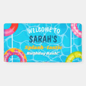 スプラッシュプールパーティーサマースイミングウォーター誕生日 横断幕 (横)