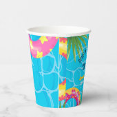 スプラッシュプールパーティーサマースイミングウォーター誕生日 紙コップ (右)