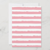 スプラッシュプールパーティーバッシュガールピンク誕生日 招待状 (裏面)