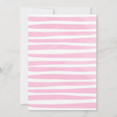 スプラッシュプールパーティーバッシュガールピンク誕生日 招待状 (裏面)