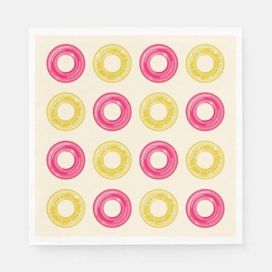 スプラッシュプールパーティーバッシュ誕生日 スタンダードランチョンナプキン (正面)