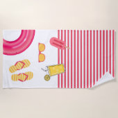 スプラッシュプールパーティーバッシュ誕生日 ビーチタオル (正面)