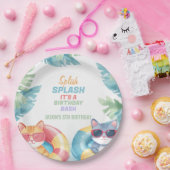 スプラッシュプールパーティー誕生日 ペーパープレート (パーティー)