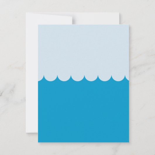 スプラッシュプールパーティー誕生日 招待状 (裏面)