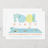 スプラッシュプールパーティー 招待状 (正面/裏面)