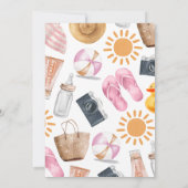 スプラッシュベビーバッシュガールベビーシャワー 招待状 (裏面)