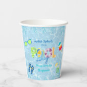 スプラッシュボーイズ誕生日スイミングプールパーティー 紙コップ (裏面)