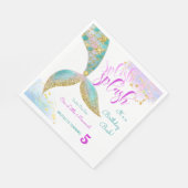 スプラッシュマーメイドの誕生日バッシュ スタンダードランチョンナプキン (角)