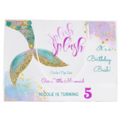 スプラッシュマーメイドの誕生日バッシュ ラージペーパーバッグ (裏面)