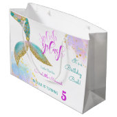 スプラッシュマーメイドの誕生日バッシュ ラージペーパーバッグ (裏面アングル)