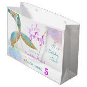 スプラッシュマーメイドの誕生日バッシュ ラージペーパーバッグ (正面アングル)