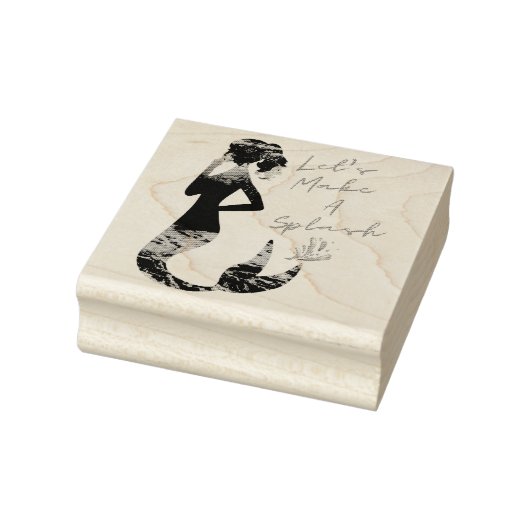 スプラッシュマーメイドウッドアートスタンプを作ろう ラバースタンプ (スタンプ)