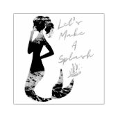 スプラッシュマーメイドウッドアートスタンプを作ろう ラバースタンプ (インプリント)