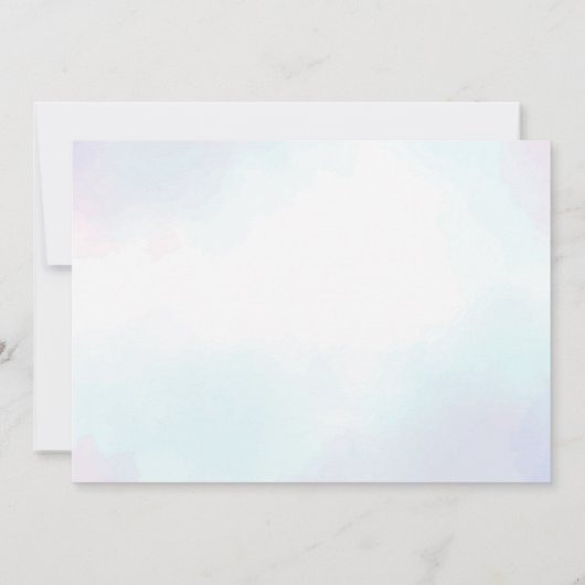 スプラッシュマーメイドガール4th誕生日の写真 招待状 (裏面)