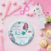 スプラッシュマーメイドバッシュガールズバースデーパーティー ペーパープレート (パーティー)