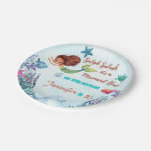 スプラッシュマーメイドバッシュガールズバースデーパーティー ペーパープレート (アングル)