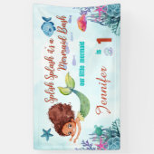 スプラッシュマーメイドバッシュ女の子1st誕生日 横断幕 (縦)