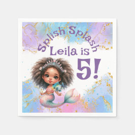 スプラッシュマーメイドパーティーナプキン スタンダードカクテルナプキン