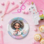 スプラッシュマーメイドパーティープレーン紙プレート ペーパープレート (パーティー)