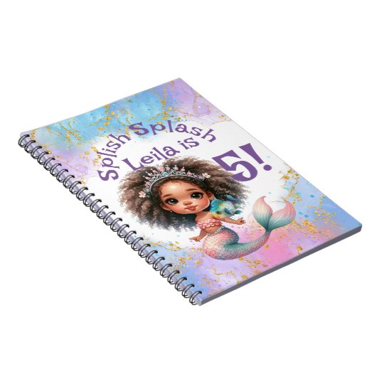 スプラッシュマーメイドパーティー誕生日メモリ帳 ノートブック (右側)