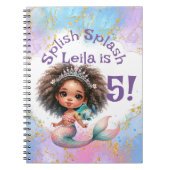スプラッシュマーメイドパーティー誕生日メモリ帳 ノートブック (正面)