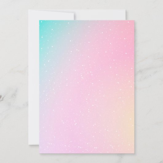 スプラッシュマーメイドベビーガール1st誕生日 招待状 (裏面)