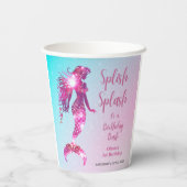 スプラッシュマーメイドベビーガール1st誕生日 紙コップ (裏面)