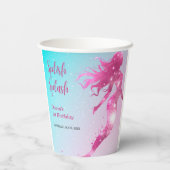 スプラッシュマーメイドベビーガール1st誕生日 紙コップ (裏面)