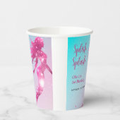 スプラッシュマーメイドベビーガール1st誕生日 紙コップ (左)
