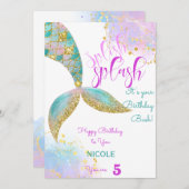 スプラッシュマーメイド誕生日カード シーズンカード (正面/裏面)