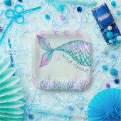 スプラッシュマーメイド誕生日バッシュ7インチプレート ペーパープレート (パーティー)